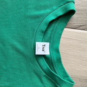 Green TNA crop T shirt, XL